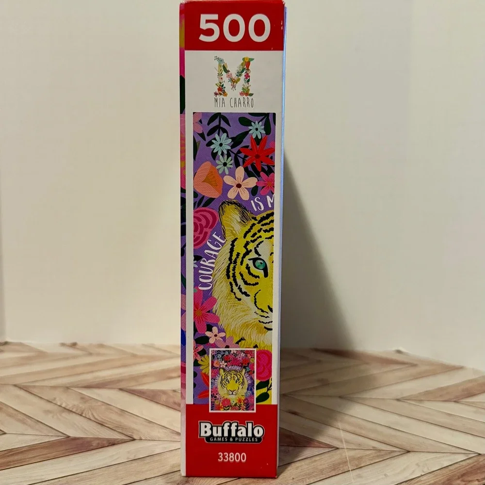 Buffalo Games Mia Charro Courageous‎ Tiger 500 Piece Jigsaw Puzzle Art Sealed